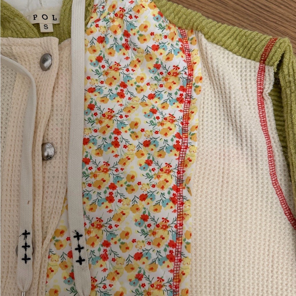 POL Patchwork Jacket in Lime Green - image 4